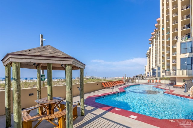24230 Perdido Beach Blvd Unit 3087, Orange Beach, AL 36561 - view of pool featuring a gazebo and a patio area