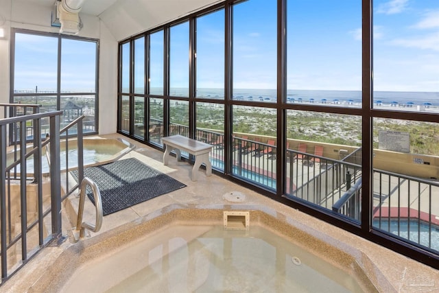 24230 Perdido Beach Blvd Unit 3087, Orange Beach, AL 36561 - sunroom / solarium with a beach view and a water view