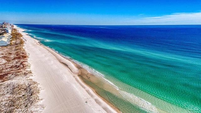 water view featuring a beach view