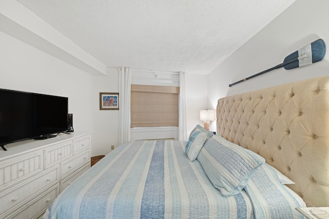 bedroom with a textured ceiling