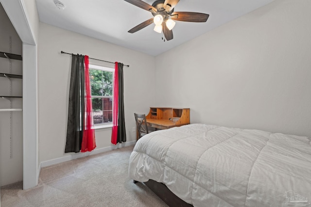 6781 Generals Ln, Pace, FL 32571 - bedroom with carpet and a ceiling fan