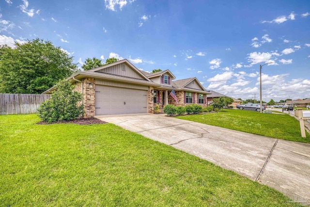 view of front of property featuring brick siding, an attached garage, and driveway