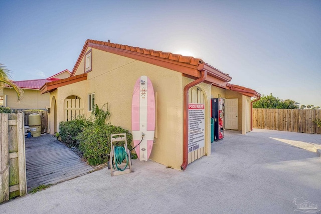 view of front of house featuring water heater