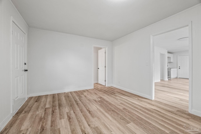 empty room featuring light wood-type flooring