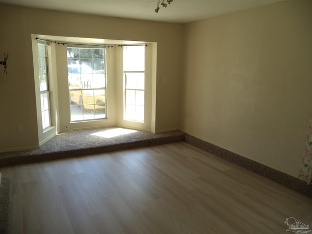 unfurnished room with hardwood / wood-style floors