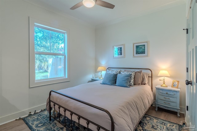 920 W Chase St, Pensacola, FL 32502 - bedroom featuring ceiling fan and hardwood / wood-style floors