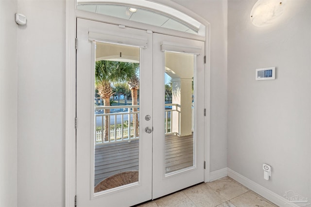 entryway with french doors