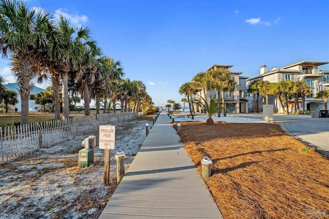 view of dock area