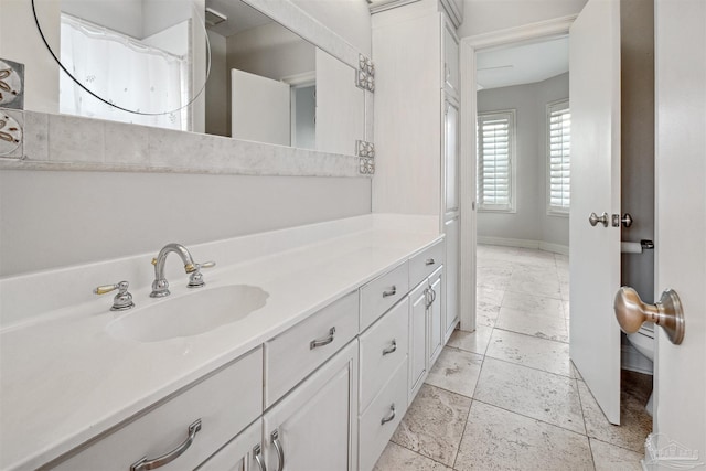 bathroom with vanity