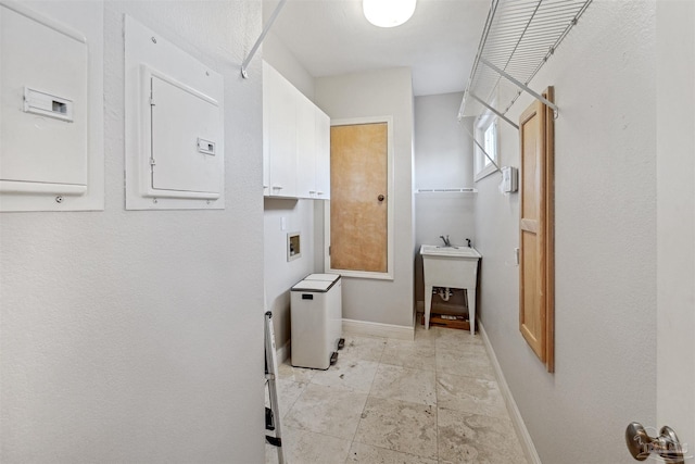 bathroom with electric panel