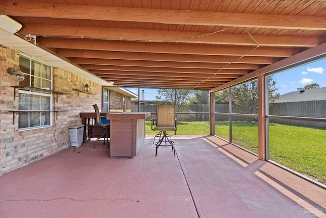 view of patio / terrace featuring a fenced backyard