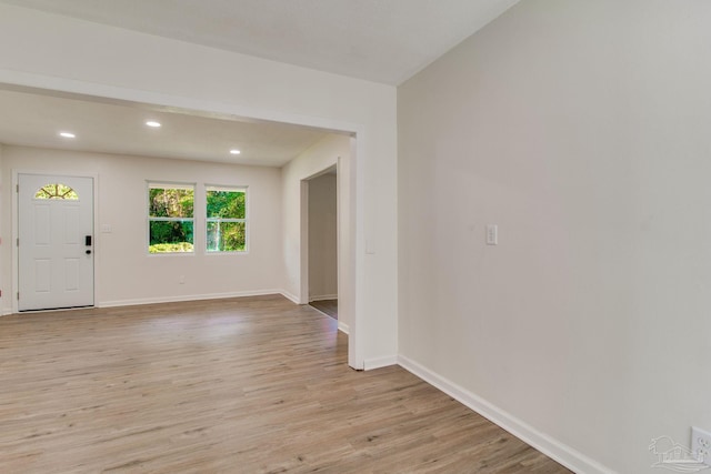 interior space with light wood-type flooring