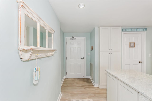 interior space featuring light hardwood / wood-style floors