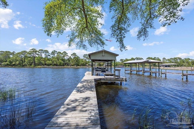 1948 Tanbark Dr, Milton, FL 32583 - dock area with boat lift and a water view