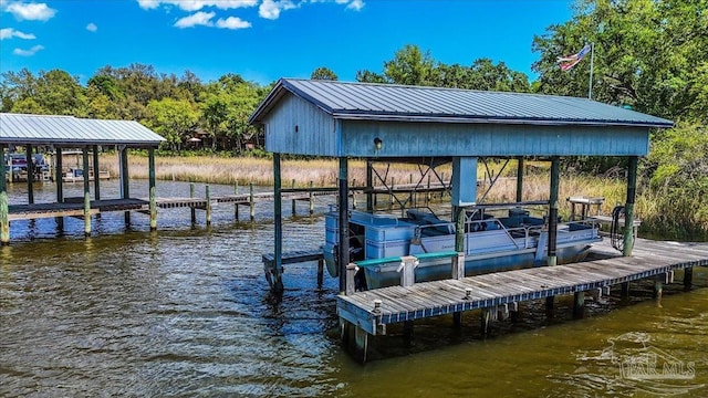 1948 Tanbark Dr, Milton, FL 32583 - dock area featuring boat lift and a water view