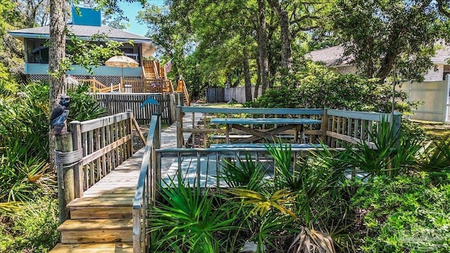1948 Tanbark Dr, Milton, FL 32583 - wooden deck featuring fence