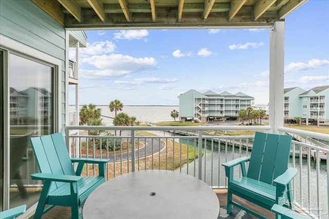 1150 Ft Pickens Rd Unit C7, Pensacola Beach, FL 32561 - balcony featuring a water view