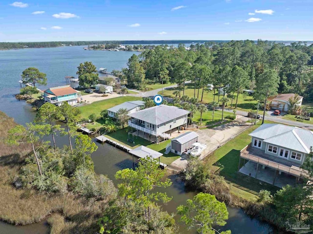7730 Sunfish Ln, Milton, FL 32583 - drone / aerial view with a water view