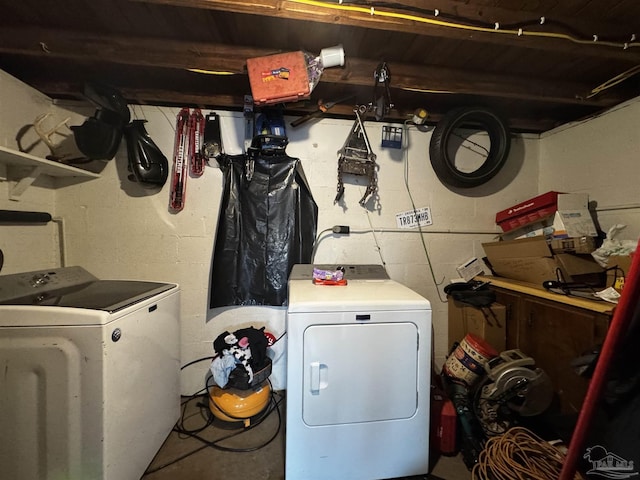 washroom featuring separate washer and dryer