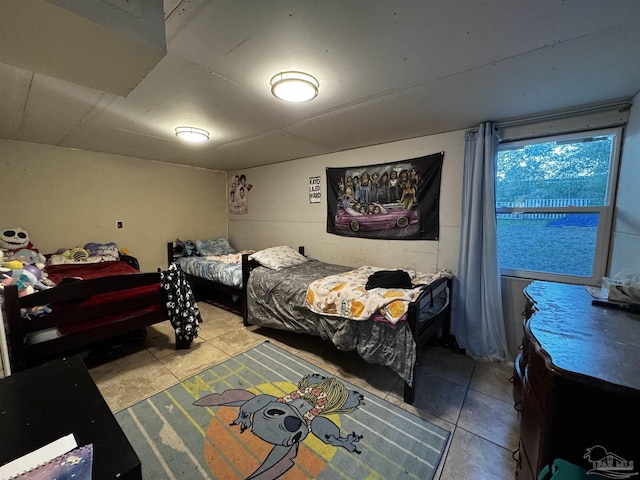 view of tiled bedroom