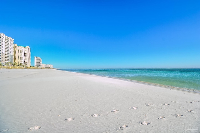 water view featuring a beach view