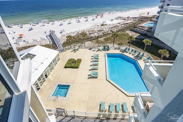 13753 Perdido Key Dr Unit 608, Pensacola, FL 32507 - aerial view featuring a view of the beach and a water view