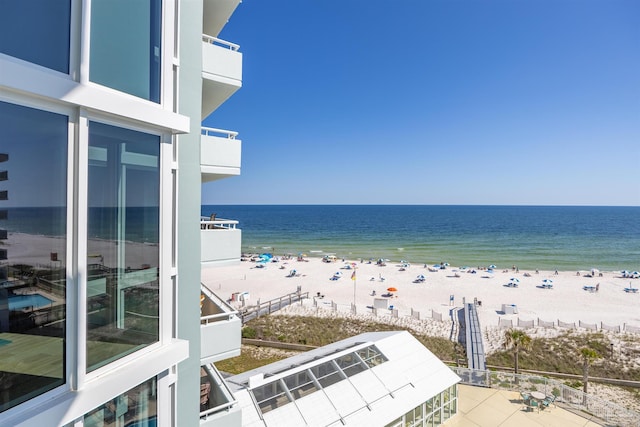 13753 Perdido Key Dr Unit 608, Pensacola, FL 32507 - property view of water featuring a beach view