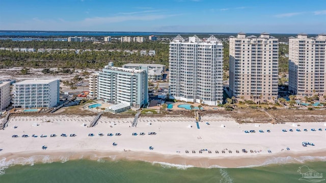 13753 Perdido Key Dr Unit 608, Pensacola, FL 32507 - bird's eye view with a water view and a view of the beach
