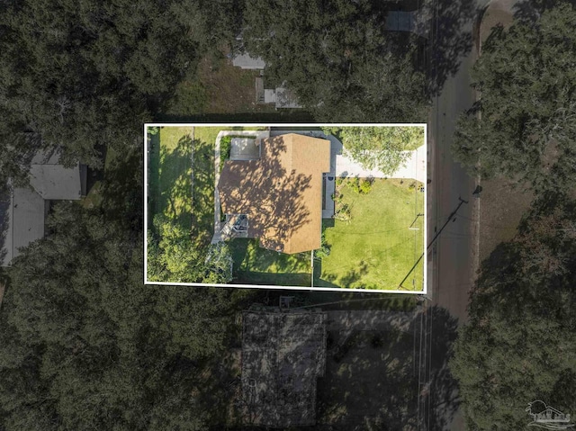 5607 Fairview Dr, Pensacola, FL 32505 - view from above of property featuring property parcel outlined