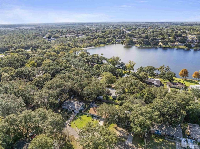 5607 Fairview Dr, Pensacola, FL 32505 - aerial view of property's location with a nearby body of water and a forest