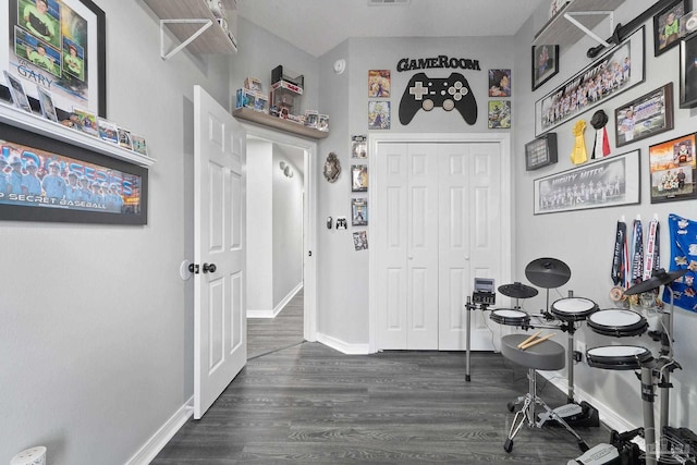 interior space featuring dark hardwood / wood-style floors