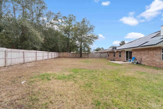 view of yard with a patio