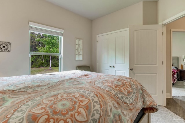 bedroom featuring a closet