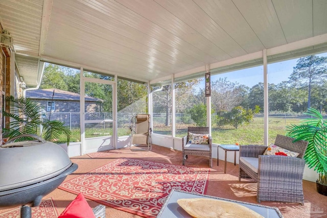 view of sunroom / solarium