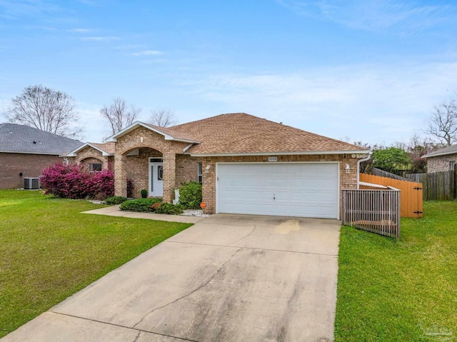10108 Castleberry Blvd, Pensacola, FL 32526 - view of front of home featuring brick siding, an attached garage, concrete driveway, and a shingled roof