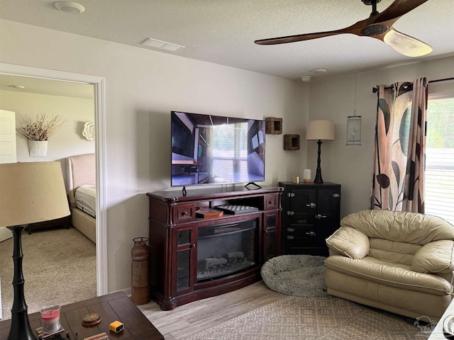 3464 Fallschase Blvd, Pensacola, FL 32526 - living area with a ceiling fan and wood finished floors