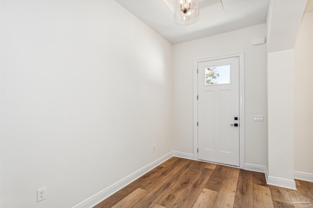 6563 Gentle Rain Dr, Milton, FL 32570 - foyer with hardwood / wood-style floors and baseboards
