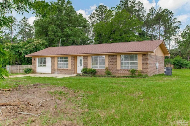 8123 Mobile Hwy, Pensacola, FL 32526 - ranch-style home with brick siding, central AC, and a patio area