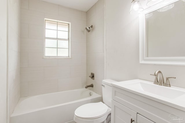 8123 Mobile Hwy, Pensacola, FL 32526 - bathroom with toilet, bathing tub / shower combination, and vanity