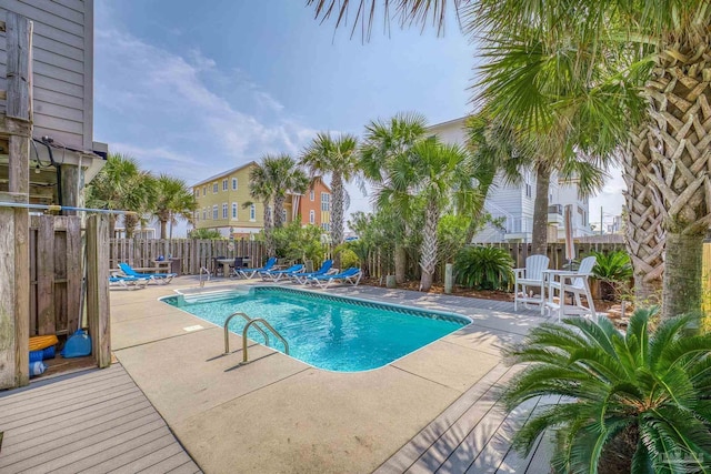 view of pool with a patio