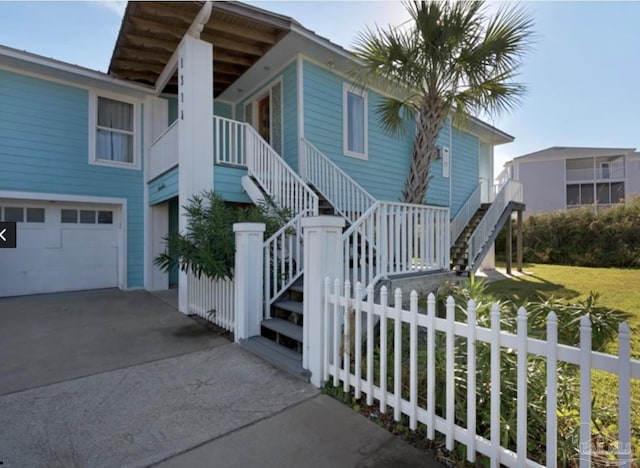 view of front of house featuring a garage