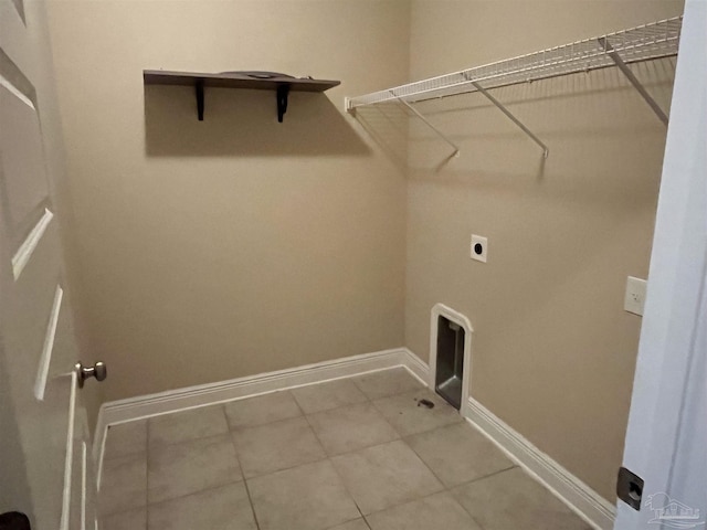 laundry area with hookup for an electric dryer