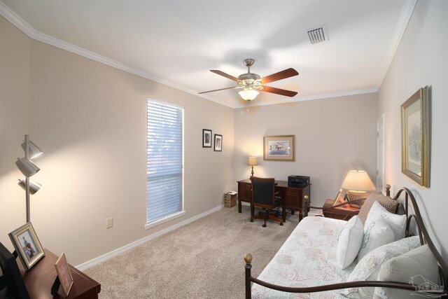 full bathroom with combined bath / shower with glass door, vanity, toilet, and ornamental molding