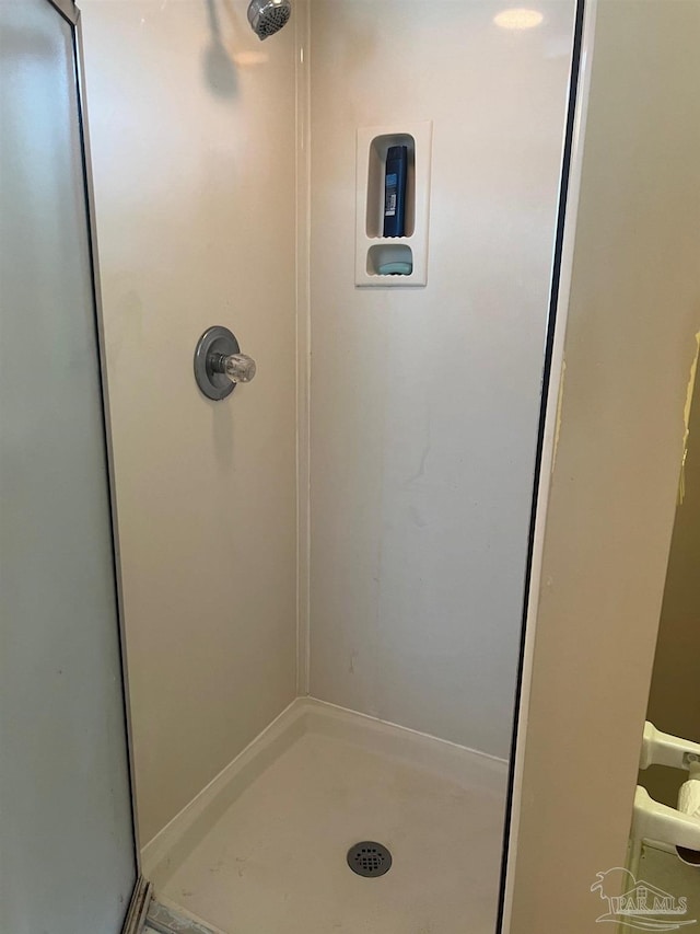 bathroom with a shower