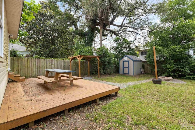 1010 W Lloyd St, Pensacola, FL 32501 - view of yard with a deck, a fire pit, and a gazebo