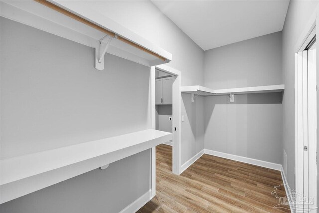 spacious closet with wood-type flooring