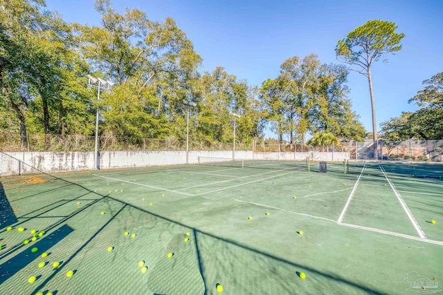 view of tennis court