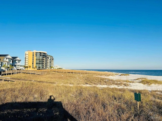 property view of water with a view of the beach