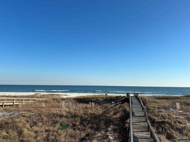 water view featuring a beach view