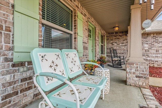 view of patio featuring covered porch